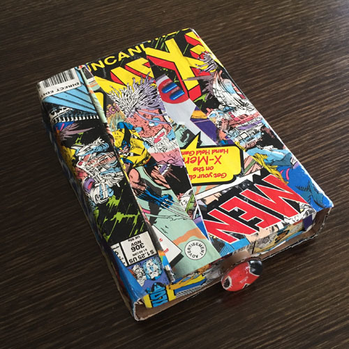 X-Men Box A box covered in X-Men comic collage